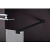 Polysan Modular Shower Black jednodílná zástěna pevná k instalaci na zeď 900 mm černá sklo čiré MS1-90B
