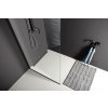 Polysan Modular Shower Black jednodílná zástěna pevná k instalaci na zeď 800 mm černá sklo čiré MS1-80B