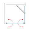 Roth Limaya Line čtvercový sprchový kout 80 × 80 x 195 cm brillant transparent LYP2/800_LYSW1AP2/800
