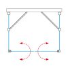 Roth Limaya Line čtvercový sprchový kout 80 × 80 x 195 cm brillant transparent LYP2/800_LYSW1AP2/800