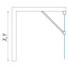 Roth Limaya Line čtvercový sprchový kout 100 x 100 x 196 cm brillant transparent LYE2/1000_LYSW1S/1000