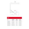 Roth Limaya Line čtvercový sprchový kout 80 x 80 x 195 cm brillant transparent LYE4/800_LYSW1S/800