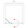 Roth Limaya Line čtvercový sprchový kout 100 x 100 x 195 cm brillant transparent LYE4/1000_LYE4/1000