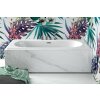 Olsen Spa Vitae Slim+ obdélníková vana akrylátová 150 x 75 cm sifon černá barva bílá VANVIT15SLIMPLB