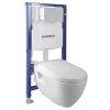 Sapho komplet do sádrokartonu se závěsným WC Nera s nádržkou a tlačítkem Geberit včetně sedátka bílá WC-SADA-16