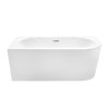 Besco Avita A-line asymetrická vana volně stojící 150 x 75 cm levá sifon chrom barva černá VANAVITAL15LBW