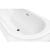 Besco Avita A-line asymetrická vana volně stojící 150 x 75 cm levá sifon chrom barva černá VANAVITAL15LBW