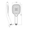 Mereo Eve sprchová souprava nástěnná baterie 150 mm hlavová sprcha s příslušenstvím bílá CBE60104SJE