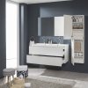 Mereo Aira koupelnová skříňka s umyvadlem z litého mramoru 101 cm dub Halifax CN742M