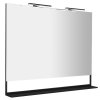 Sapho ERUPTA zrcadlo s poličkou a LED osvětlením 120 x 80 x 12 cm černá mat ERU345