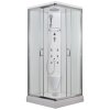 Arttec Smaragd sprchový masážní box 90 x 90 x 220 cm model 5 dvoukřídlé lesk chrom grape PAN04609