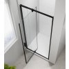 Polysan EASY BLACK sprchové dveře otočné 76 - 90 x 190 cm čiré sklo EL1615B