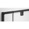 Polysan EASY BLACK sprchové dveře otočné 76 - 90 x 190 cm čiré sklo EL1615B