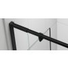 Polysan EASY BLACK sprchové dveře otočné 76 - 90 x 190 cm čiré sklo EL1615B