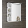 Aqualine Korin zrcadlo s LED osvětlením a poličkami 60 x 70 x 12 cm bílá KO370