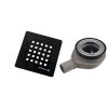 Polysan Treneca vaničkový sifon průměr otvoru 90 mm DN40 krytka černá mat 84999.21