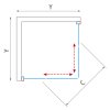 Roth Cariba Line čtvercový sprchový kout 100 x 100 x 202 cm brillant transparent CI C2L/1000_CI C2R/1000