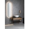 Sapho SKARA umyvadlová skříňka 80 x 50 x 45cm černá mat/dub collingwood CG008-1919
