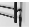 Sapho REDONDO elektrický sušák ručníků kulatý 500 x 900 mm 75 W černá mat ER220BV