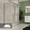 Mereo Kora Lite sprchový set čtvercový kout 90 x 90 x 185 cm SMC vanička vč. sifonu aluchrom sklo čiré CK34123ZH