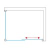 Roth Cariba Line obdélníkový sprchový kout 130 x 100 x 202 cm posuvné pravá s pevnou stěnou brillant transparent CI D2R/1300_CI FXP/1000