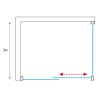 Roth Cariba Line obdélníkový sprchový kout 130 x 80 x 202 cm posuvné pravá s pevnou stěnou brillant transparent CI D2R/1300_CI FXP/800
