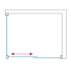 Roth Cariba Line obdélníkový sprchový kout 130 x 75 x 202 cm posuvné pravá s pevnou stěnou brillant transparent CI D2R/1300_CI FXP/750