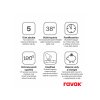 Ravak Termo sprchový sloup vanový posuvný nástěnná baterie termostatická 150 mm s příslušenstvím černá X070444