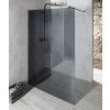 Gelco VARIO BLACK sprchová zástěna 140 x 200 cm jednodílná k instalaci ke stěně černá sklo kouřové GX1314GX1014