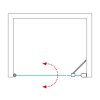 Roth Cariba Line sprchové dveře do niky 90 x 202 cm otevírací s univerzální boční stěnou 43 cm brillant transparent CI FXO/430_CI PIG/900