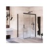 Roth Melina Line obdélníkový sprchový kout 150 x 80 x 205 cm posuvné pravá s pevnou stěnou černý elox transparent MI D2R/1500+MI FX2/800_cer