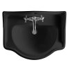 Kerasan Retro asymetrické umyvadlo 69 x 52 cm s otvorem pro btaerii s přepadem keramické černá mat 104631