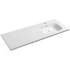 Sapho Areca umyvadlo 141 x 51,5 cm s otvorem pro baterii s přepadem pravé litý mramor bílá AC141R