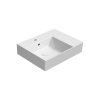 GSI Kube X umyvadlo 60 x 47 cm s otvorem pro baterii s přepadem odkládací plocha vpravo keramické bílá Extra Glaze 9438111
