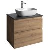 Aqualine Altair koupelnová skříňka 68 x 61,8 x 45,2 cm pod umyvadlo s deskou dub emporio antracit břidlice AI370-02
