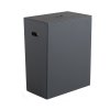 Gedy Luxury koš na prádlo 49,5 x 61,8 x 29 cm koženka černá 103714