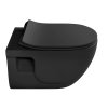 Sapho Brilla závěsná WC mísa Rimless 36,5 x 53 cm černá matná 100614-110