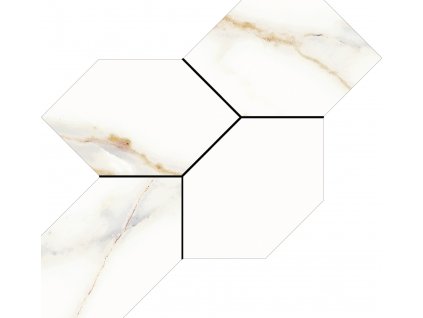 DC3802 Mosaic Leaf Palace White Glossy