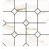 DC3401 Mosaic Oxford Palace White Satin