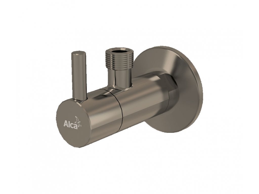Alcadrain ARV001-N-B Rohový ventil 1/2˝×3/8˝ s filtrem, nickel mat