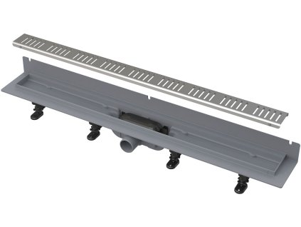 Alcadrain APZ30-650M Podlahový žlab Wall s okrajem s perforovaným roštem a s pevným límcem ke stěně