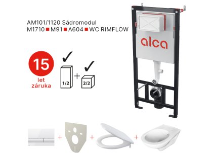 Alcadrain  Set 5v1 AM101/1120, WC Rimflow + P169