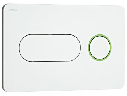 H8936460000001 Tlačítko JIKA PL8 Dual Flush bílé, zelený kroužek