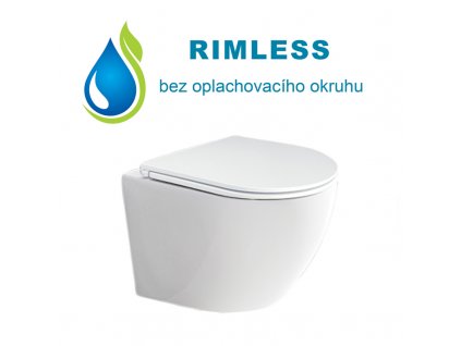 MK51538 VILANTO RIMLESS WC závěsné kapotované,  bez oplachovacího okruhu