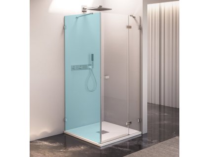 FORTIS EDGE sprchové dveře bez profilu 800mm, čiré sklo, pravé