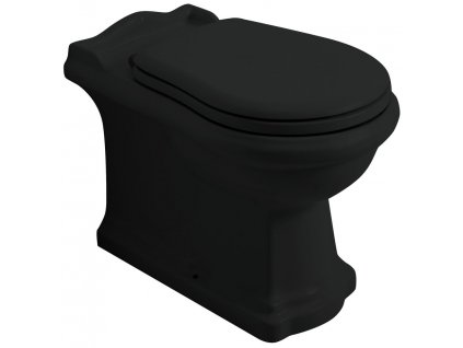 RETRO WC mísa stojící, 39x61cm, spodní/zadní odpad, černá mat