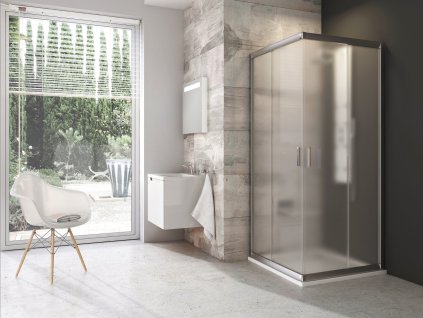 Ravak Sprchový kout BLRV2 90x90, satin+grape