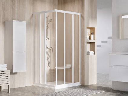 Ravak Sprchový kout ASRV3 75 198, bílá+grape