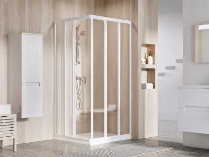 Ravak Sprchový kout ASRV3 80 198, bílá+grape