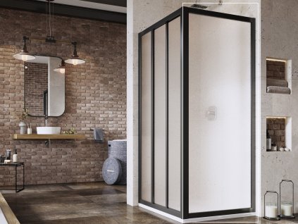 Ravak Sprchový kout APSS 80 198, černá+grape